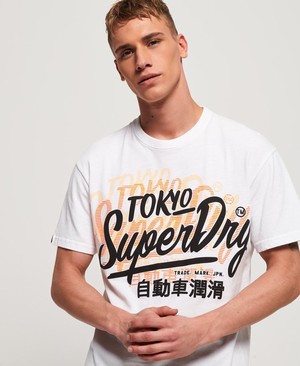 Superdry Ticket Type Oversized Fit Férfi Pólók Fehér | CGWBD7230